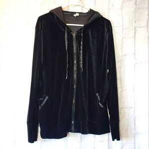 CATO ACTIVE Full Zip Velour Hooded Jacket